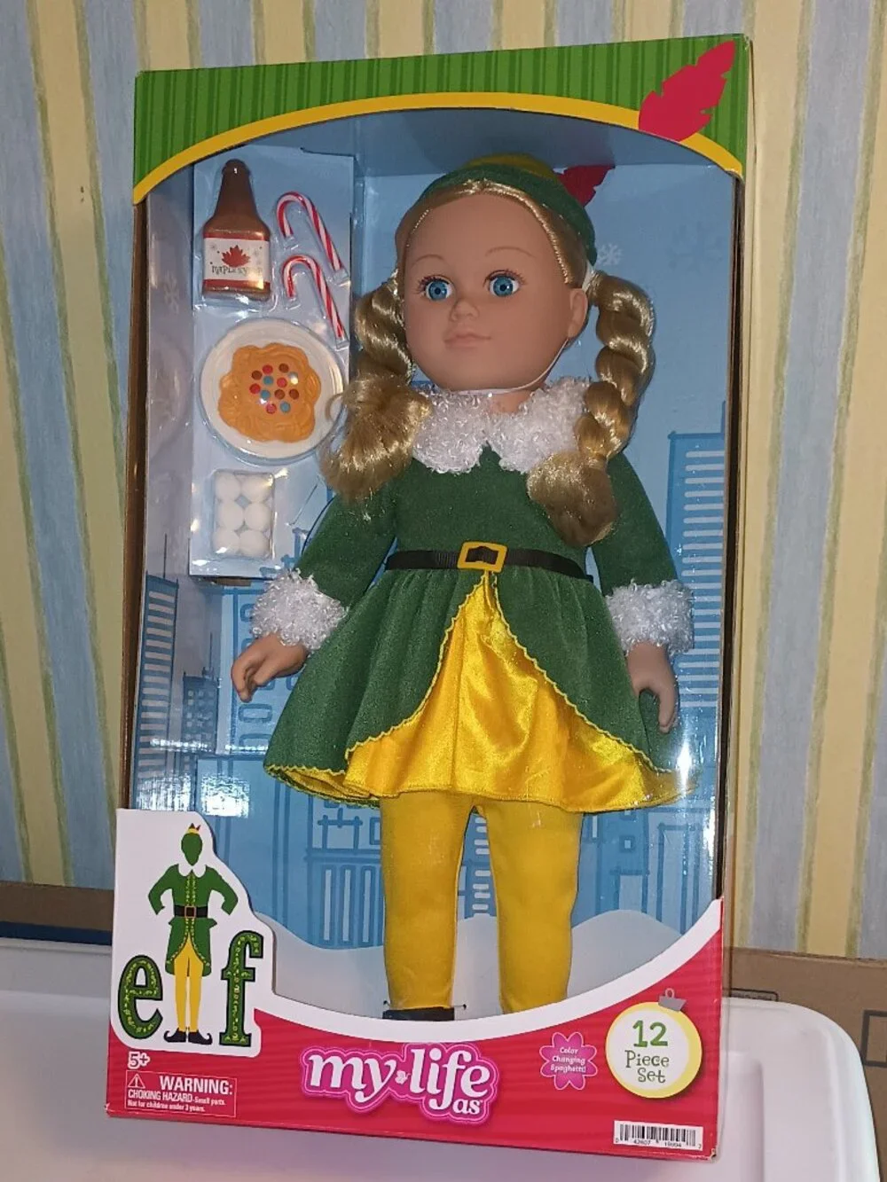 NEW My Life As Elf Posable Doll Buddy Christmas With Blonde Hair & Blue Eyes